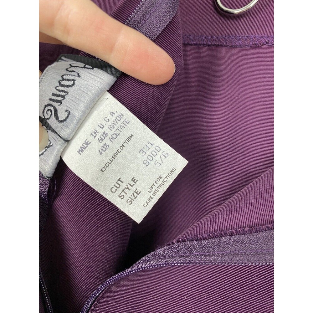 Vintage Be Smart Womens Size 5/6 Eggplant Purple Back Zip Pencil Skirt - Picture 9 of 10